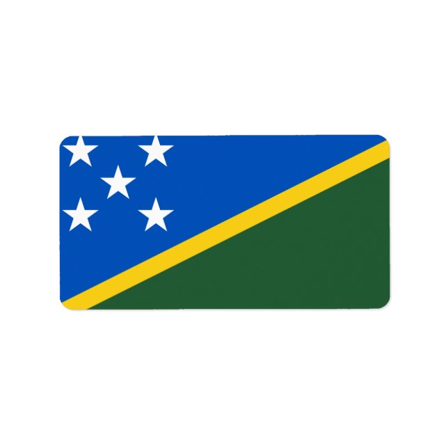 Etiqueta Bandera de las Islas Salomón (Frente)
