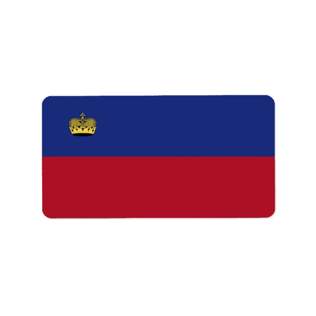 Etiqueta Bandera de Liechtenstein (Frente)