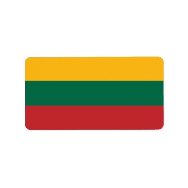 Etiqueta Bandera de Lituania (Frente)