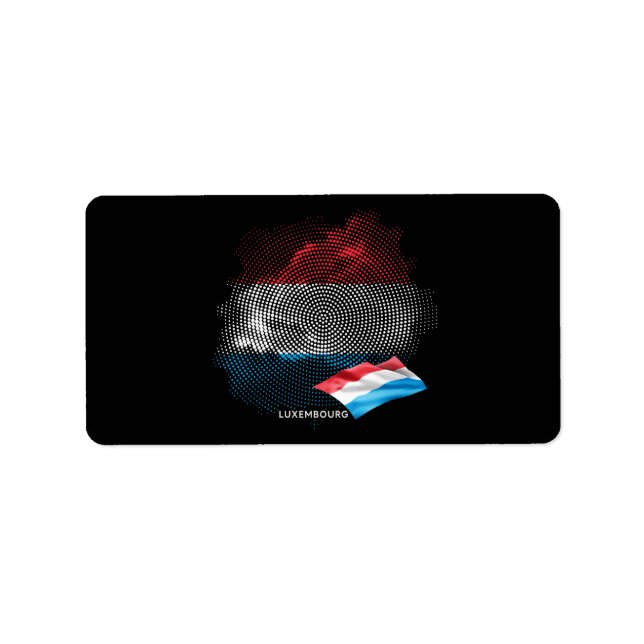 Etiqueta bandera de Luxemburgo (Frente)