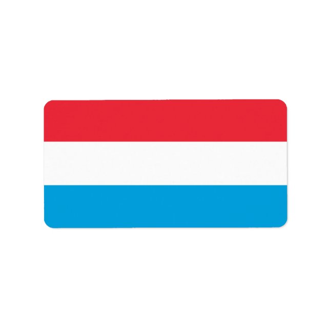 Etiqueta Bandera de Luxemburgo (Frente)