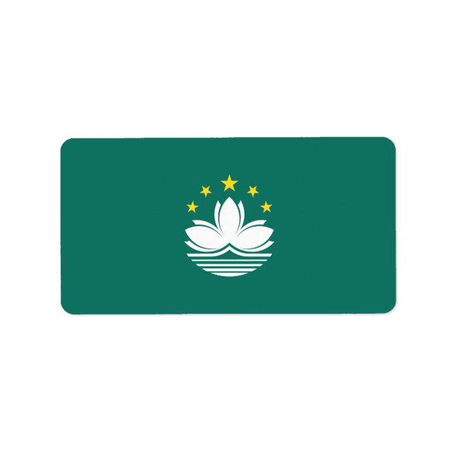 Etiqueta Bandera de Macao (Frente)