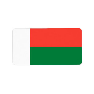 Etiqueta Bandera de Madagascar
