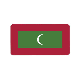 Etiqueta Bandera de Maldivas