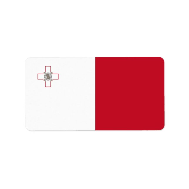 Etiqueta Bandera de Malta (Frente)