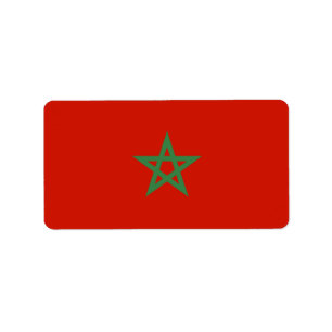 Etiqueta Bandera de Marruecos
