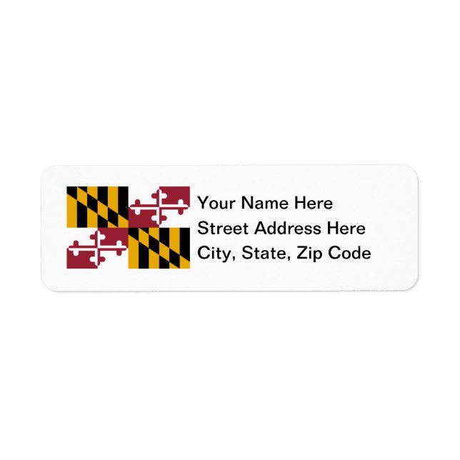 Etiqueta Bandera de Maryland (Frente)