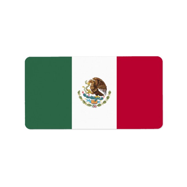 Etiqueta Bandera de México (Frente)