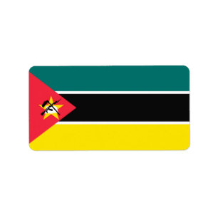 Etiqueta Bandera de Mozambique