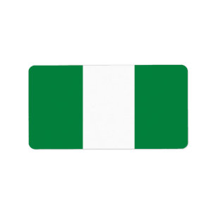 Etiqueta Bandera de Nigeria
