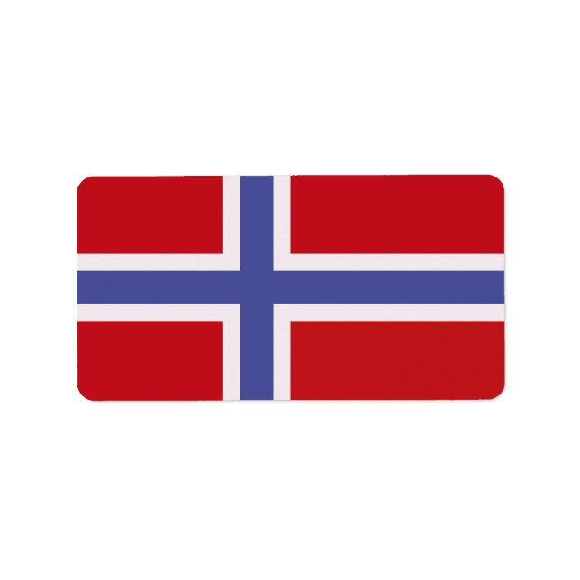 Etiqueta Bandera de Noruega (Frente)