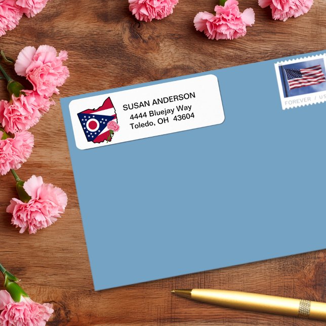 Etiqueta Bandera de Ohio con Personalizado de la bandera es (Subido por el creador)