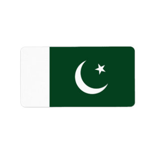 Etiqueta Bandera de Pakistán