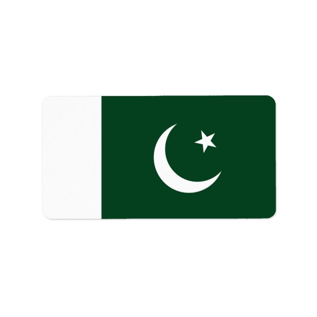 Etiqueta Bandera de Pakistán (Frente)