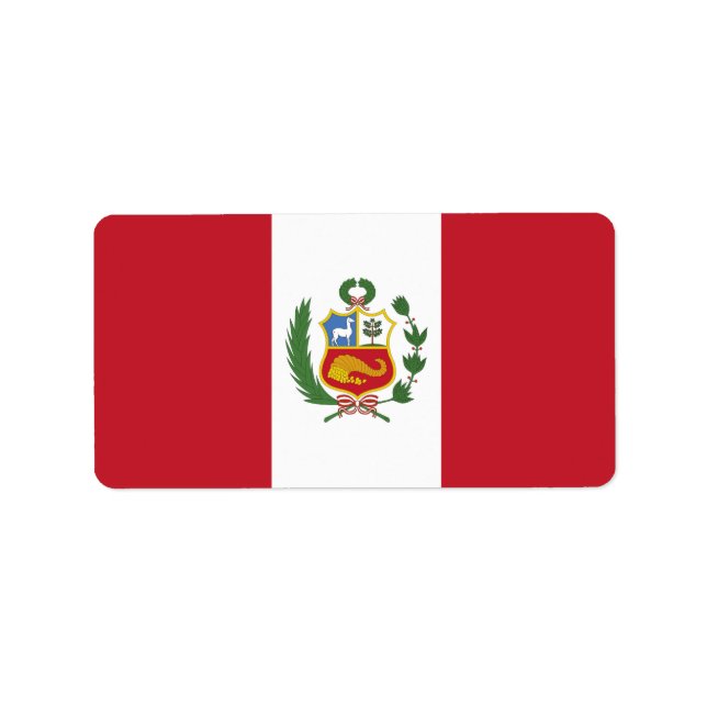 Etiqueta Bandera de Perú (Frente)