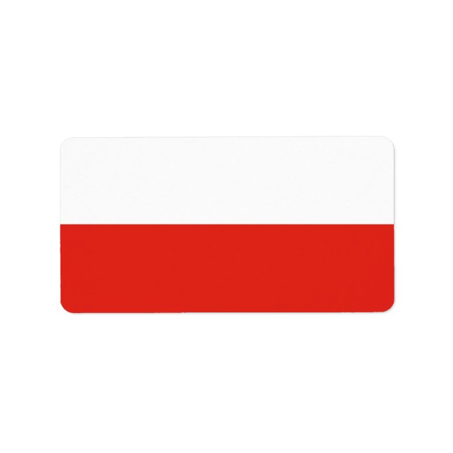 Etiqueta Bandera de Polonia (Frente)