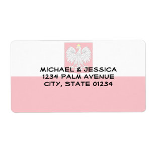Etiqueta Bandera de Polonia