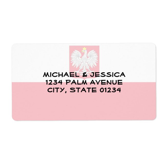 Etiqueta Bandera de Polonia (Frente)