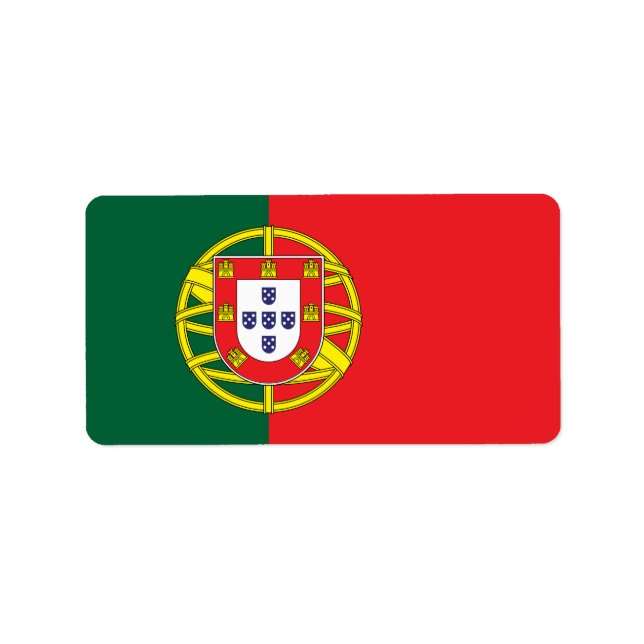 Etiqueta Bandera de Portugal (Frente)