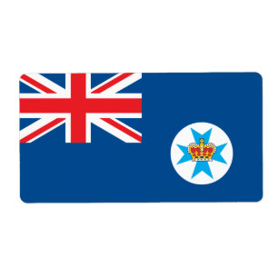 Etiqueta Bandera de Queensland