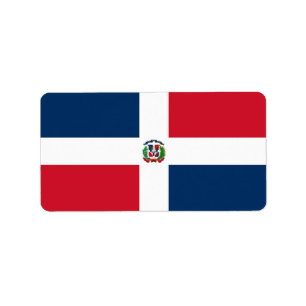 Etiqueta Bandera de República Dominicana