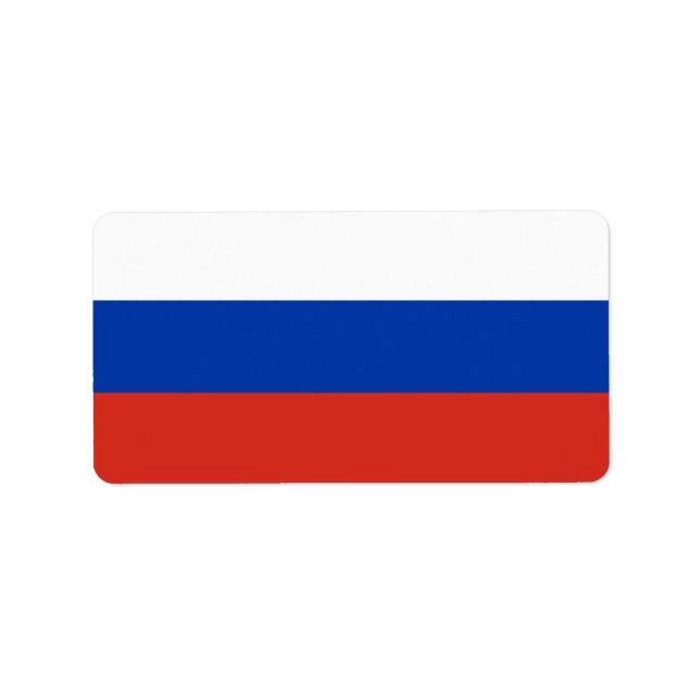 Etiqueta Bandera de Rusia (Frente)