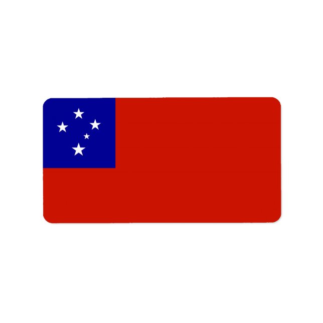 Etiqueta Bandera de Samoa (Frente)