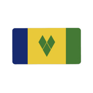Etiqueta Bandera de San Vicente y las Granadinas