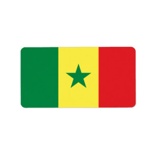 Etiqueta Bandera de Senegal Labels