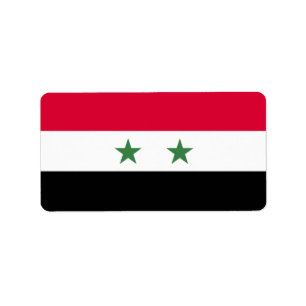 Etiqueta bandera de Siria