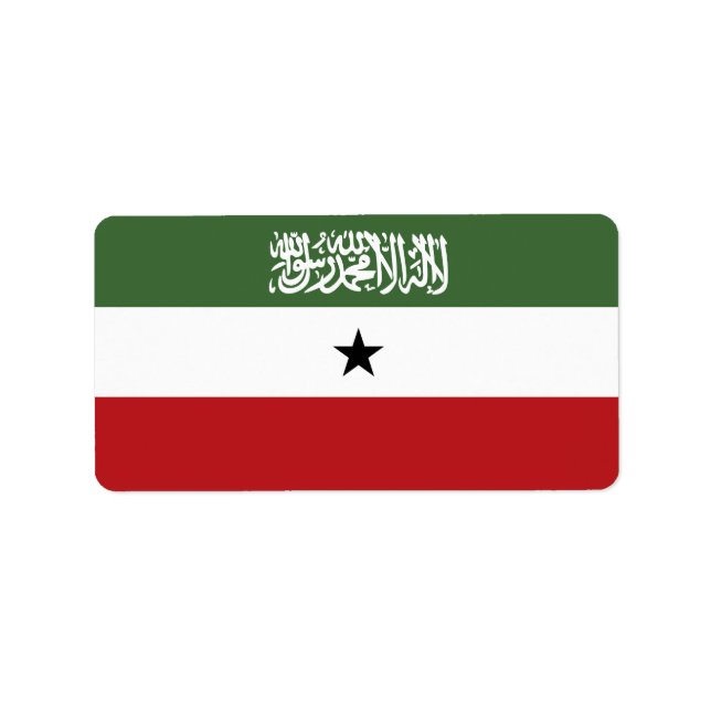 Etiqueta Bandera de Somaliland (Frente)