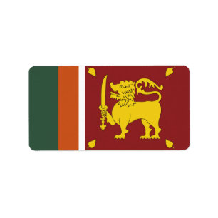 Etiqueta Bandera de Sri Lanka