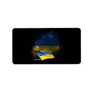 Etiqueta Bandera de Ucrania