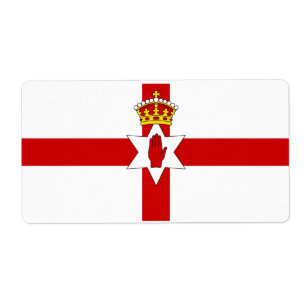 Etiqueta Bandera de ultramar de Irlanda del Norte