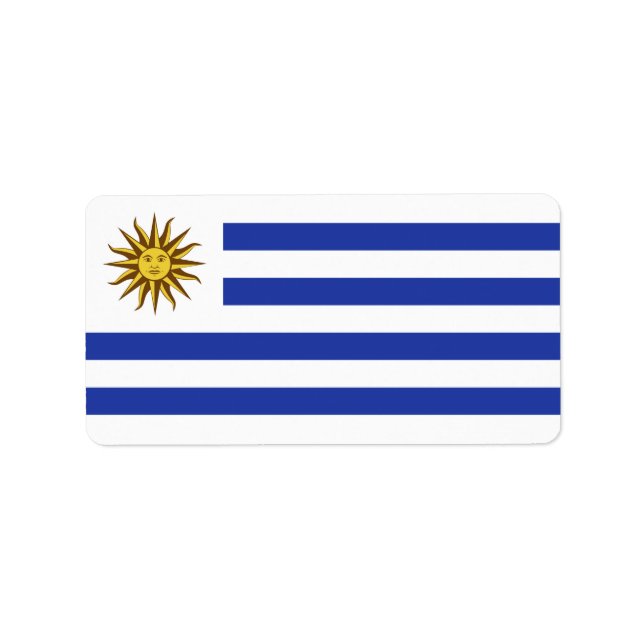 Etiqueta Bandera de Uruguay (Frente)