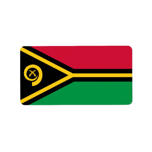 Etiqueta Bandera de Vanuatu (Frente)