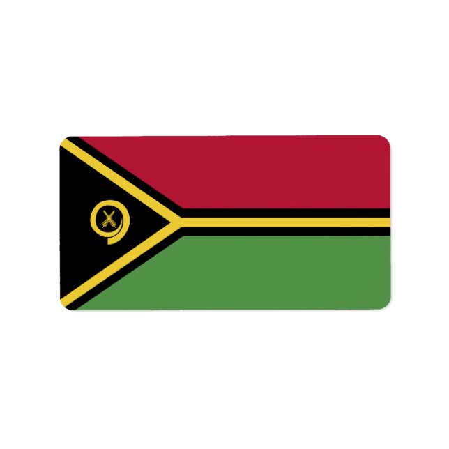 Etiqueta Bandera de Vanuatu (Frente)