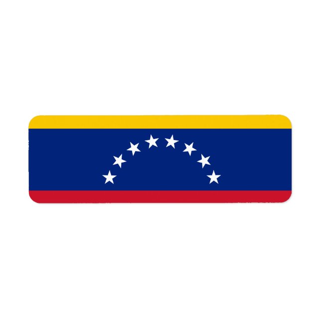 Etiqueta Bandera de Venezuela (Frente)