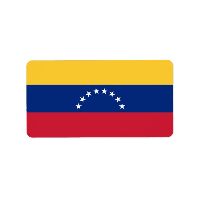 Etiqueta Bandera de Venezuela (Frente)