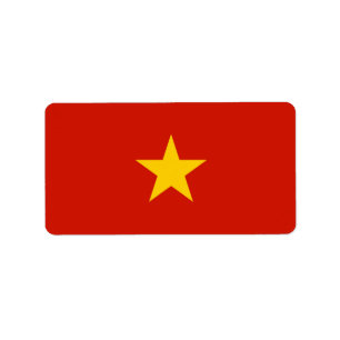 Etiqueta Bandera de Vietnam
