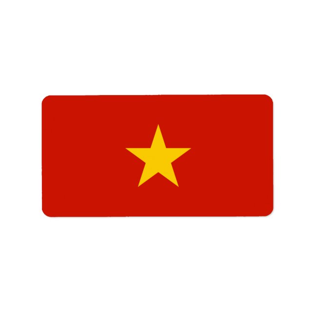 Etiqueta Bandera de Vietnam (Frente)