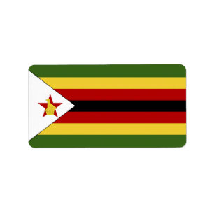 Etiqueta Bandera de Zimbabue