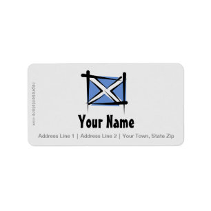 Etiqueta Bandera del cepillo de Escocia