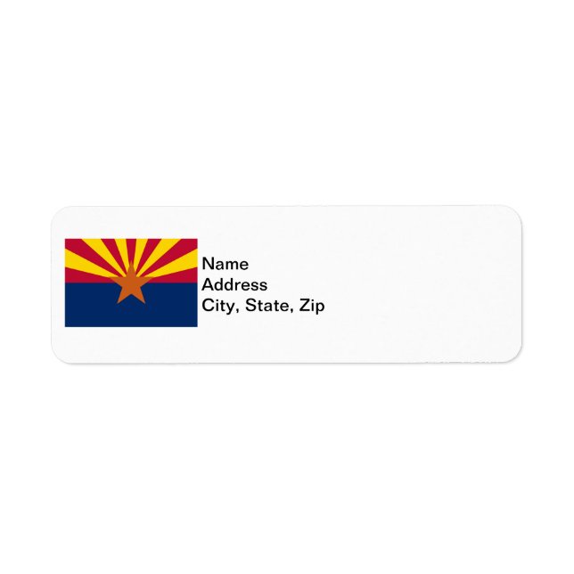 Etiqueta Bandera del estado de Arizona (Frente)