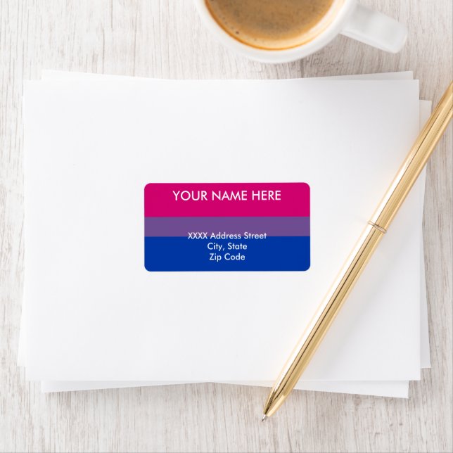 Etiqueta Bandera del Orgullo Bisexual (In situ)