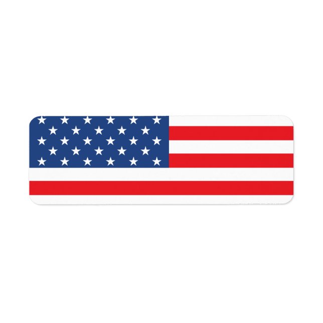 Etiqueta Bandera estadounidense (Frente)