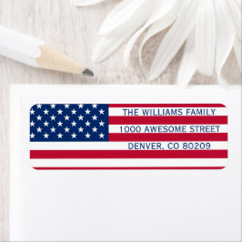 Etiqueta Bandera estadounidense de Estados Unidos País patr