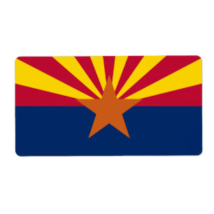Etiqueta Bandera Estatal de Arizona
