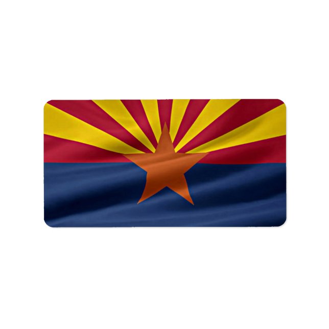 Etiqueta Bandera Estatal de Arizona (Frente)