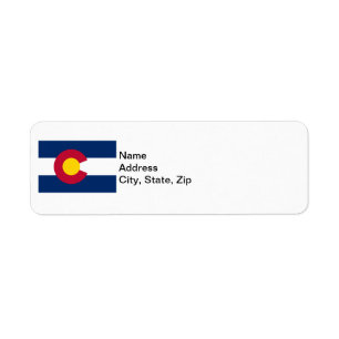 Etiqueta Bandera Estatal de Colorado